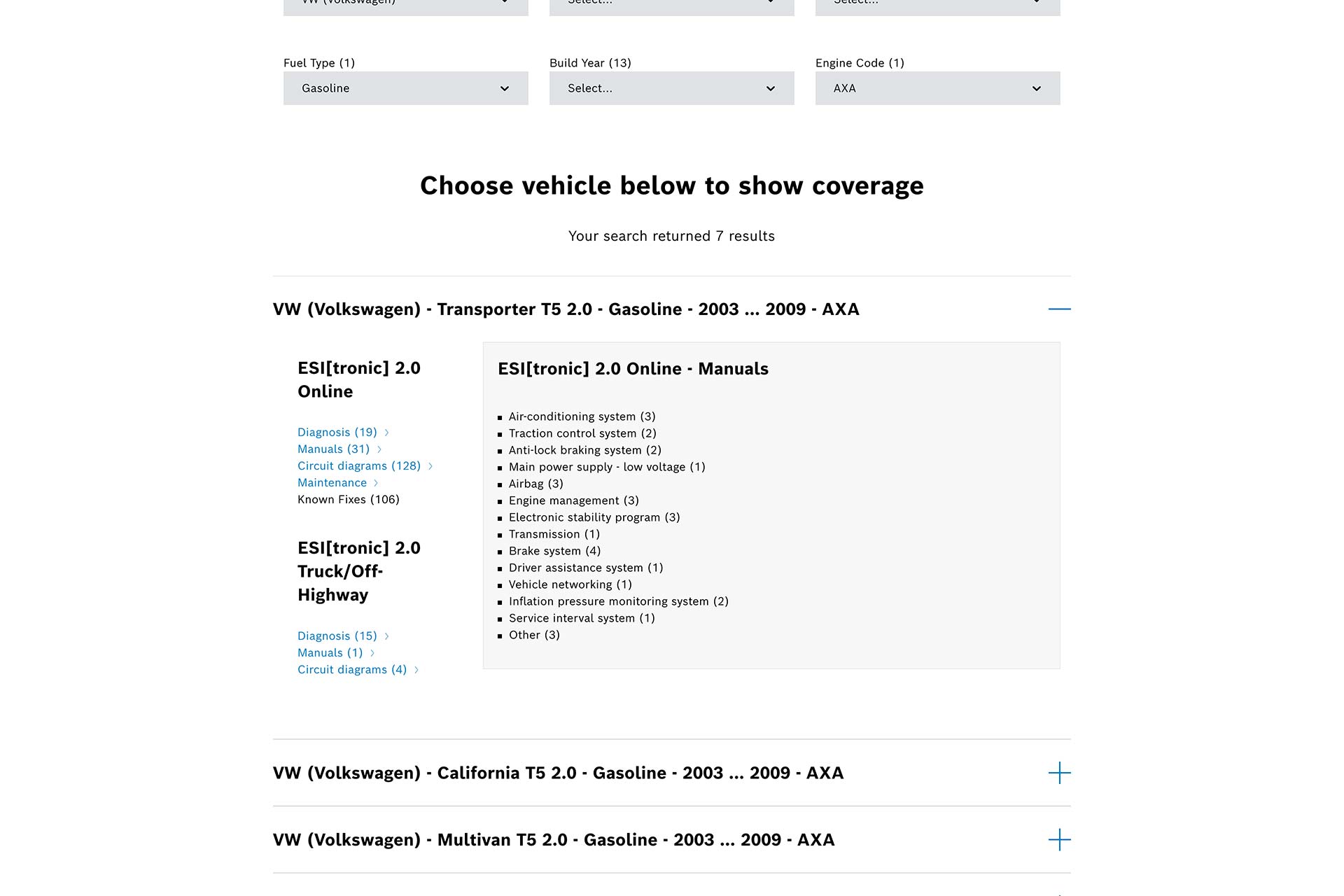 Projektbeispiel Bosch ESI[tronic] 2.0 vehicle cover